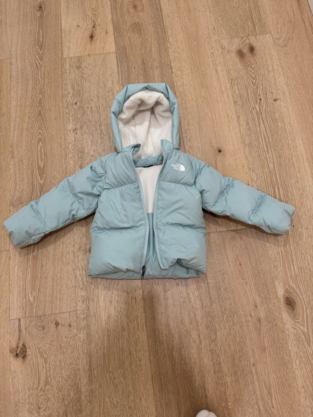The North Face Fleece Lined Puffer Jacket with Hood for Baby Girl